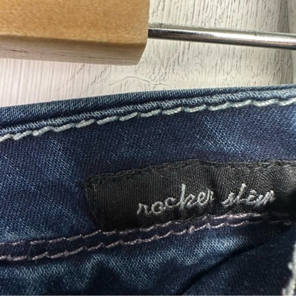 SEVEN7 Rocker Slim Bootcut Embellished Jeans 14 - Picture 6 of 12